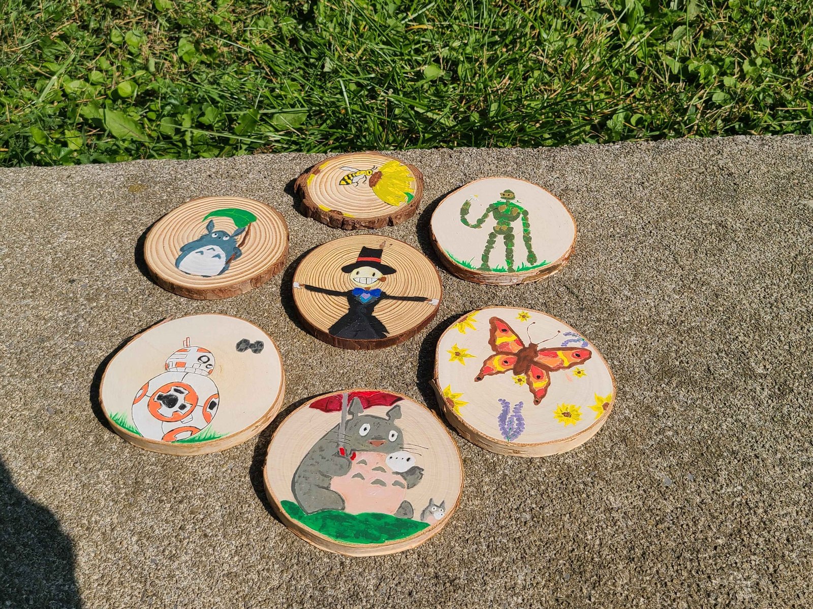Handcrafted wood art and coasters